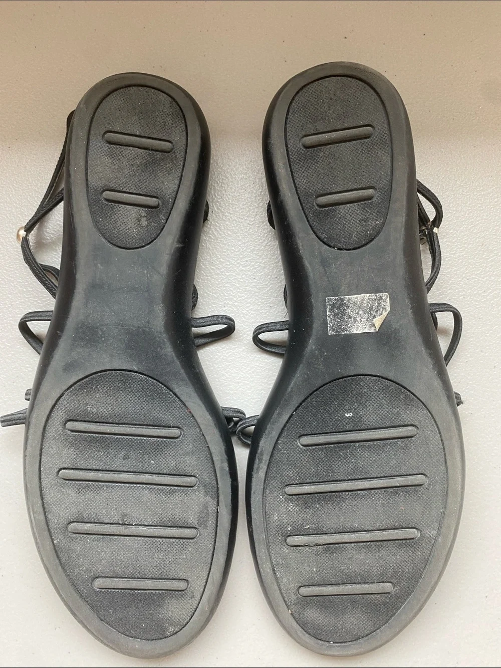 Impo Stretch Black Strappy Sandals with Silver Studs Size 9 Women’s